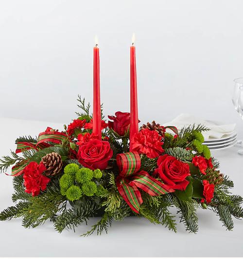 Christmas centerpiece2 CANDLES