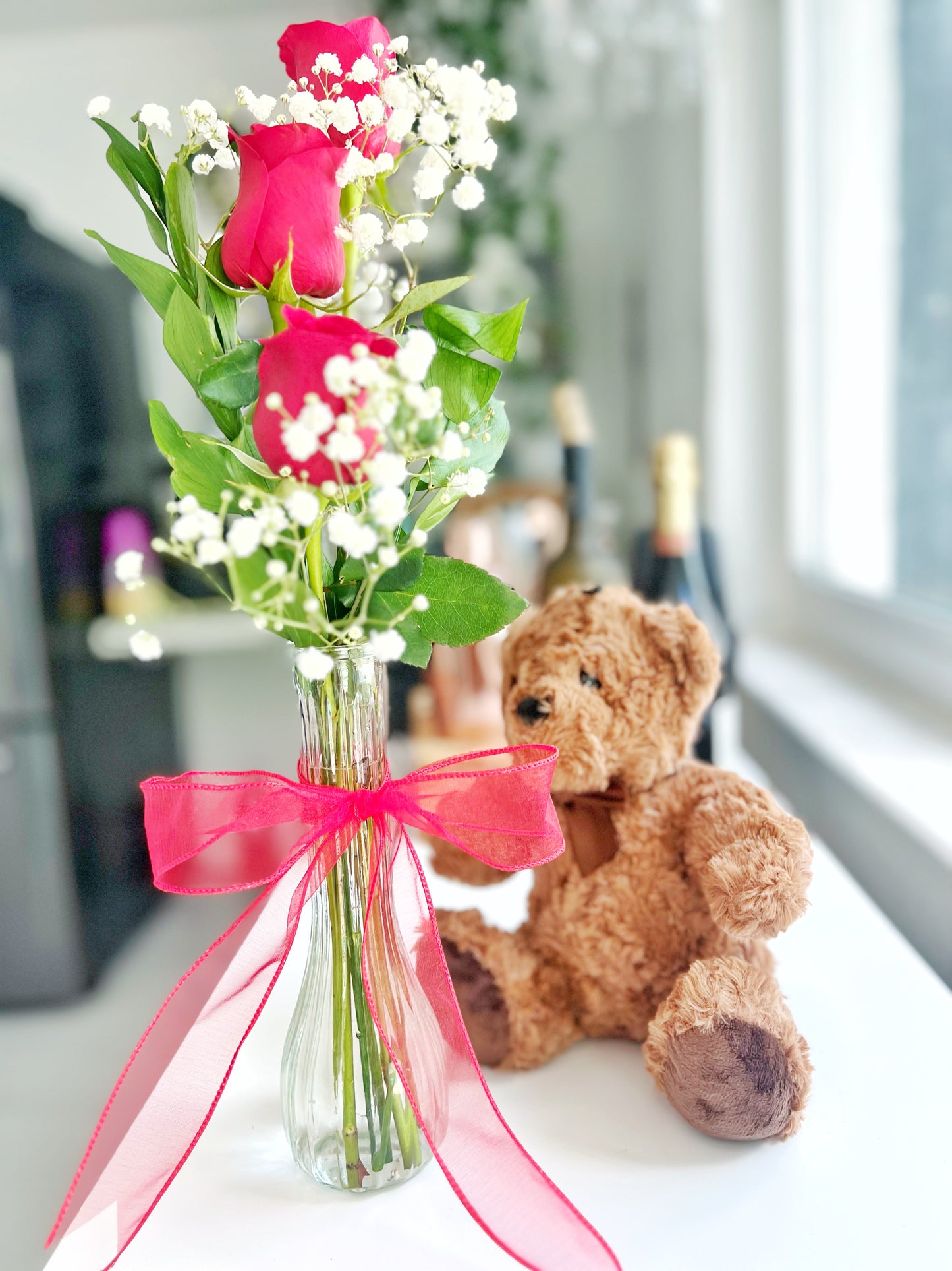 Floral Charm with a special bear