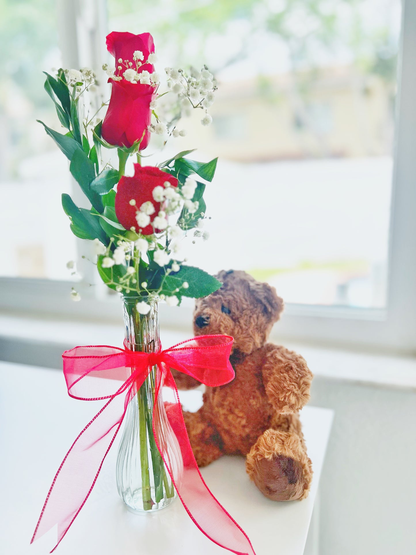 Floral Charm with a special bear